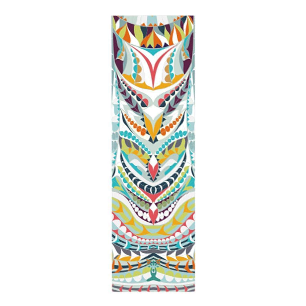 QINXI 100x30cm Printed Microfiber Yoga Towel - Quick-Drying, Sweat-Absorbent Gym & Fitness Towel for Hot Yoga, Pilates, Travel - Perfect Mat Cover for Workouts & Sports Activities