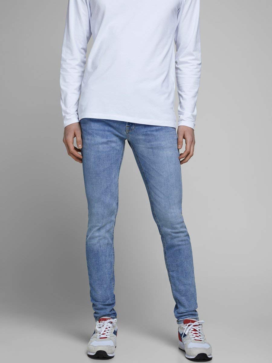 JACK & JONES Men's Slim Fit Stretch Denim Jeans for Casual Wear - Comfortable & Stylish for Everyday Outfits and Office Looks