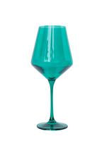 Elegant Estelle Colored Glass Wine Glasses Set of 2 - Perfect for Dinner Parties, Romantic Dates & Home Entertaining