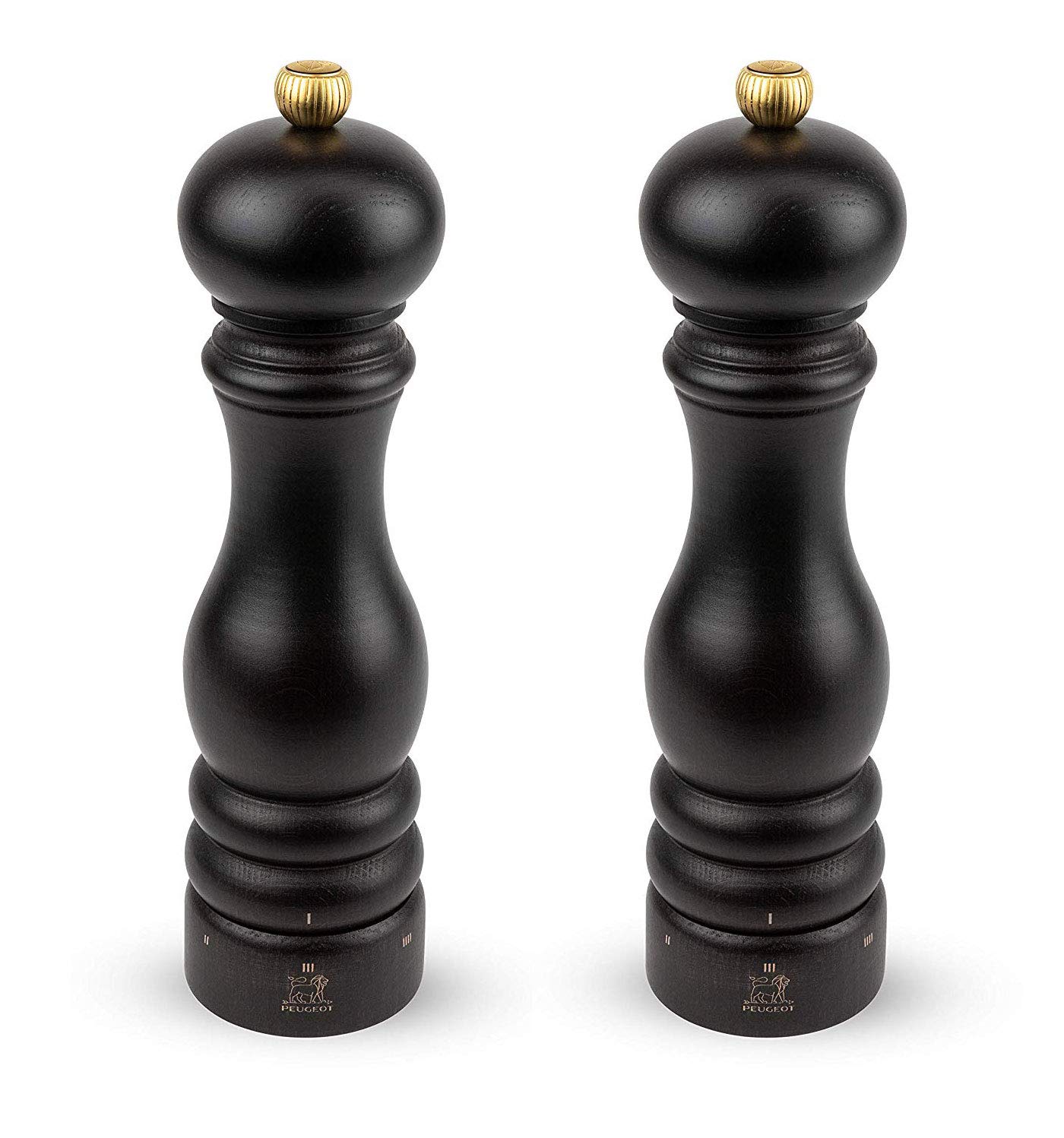 Premium Peugeot Paris U'Select 9-Inch Adjustable Salt and Pepper Grinder Set - Chocolate Finish with Gift Box - Perfect for Gourmet Cooking, Kitchen Upgrade & Housewarming Gifts