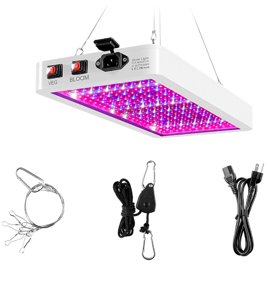 1000W Full Spectrum LED Grow Light for Hydroponics with Veg & Bloom Switch - Indoor Plant Growing Lamp for Vegetables, Flowers & Herbs | Model 48537S