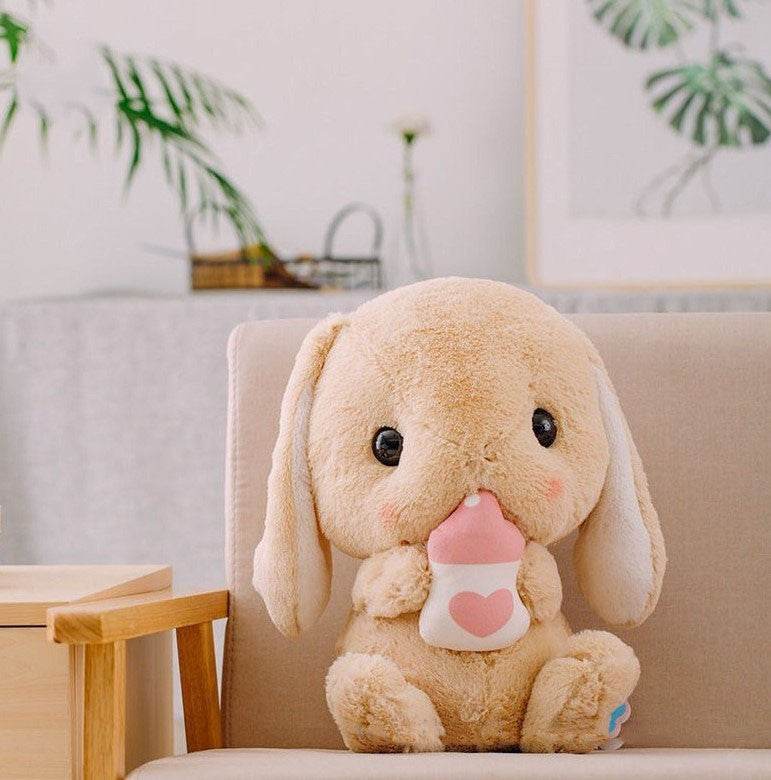 Soft Giant Furry Bunny Plush Toy with Floppy Ears - Perfect for Cuddling, Nursery Decor, and Easter Gifts