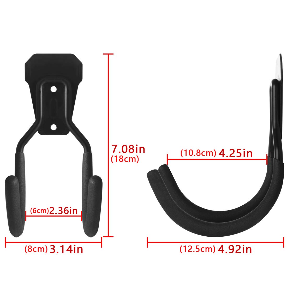 Heavy Duty Garden Hose Holder - Wall Mount for Storage, Ropes & Tools (2 PCS) - Outdoor Use