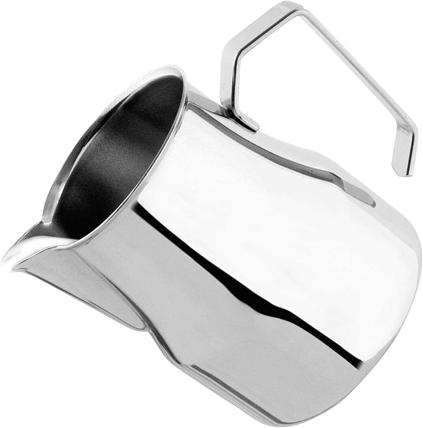 Premium Stainless Steel Milk Frother Pitcher for Coffee Machine - 1 Liter (1000ml) Barista Milk Steaming Jug - Perfect for Lattes, Cappuccinos & Hot Chocolate at Home or Cafe