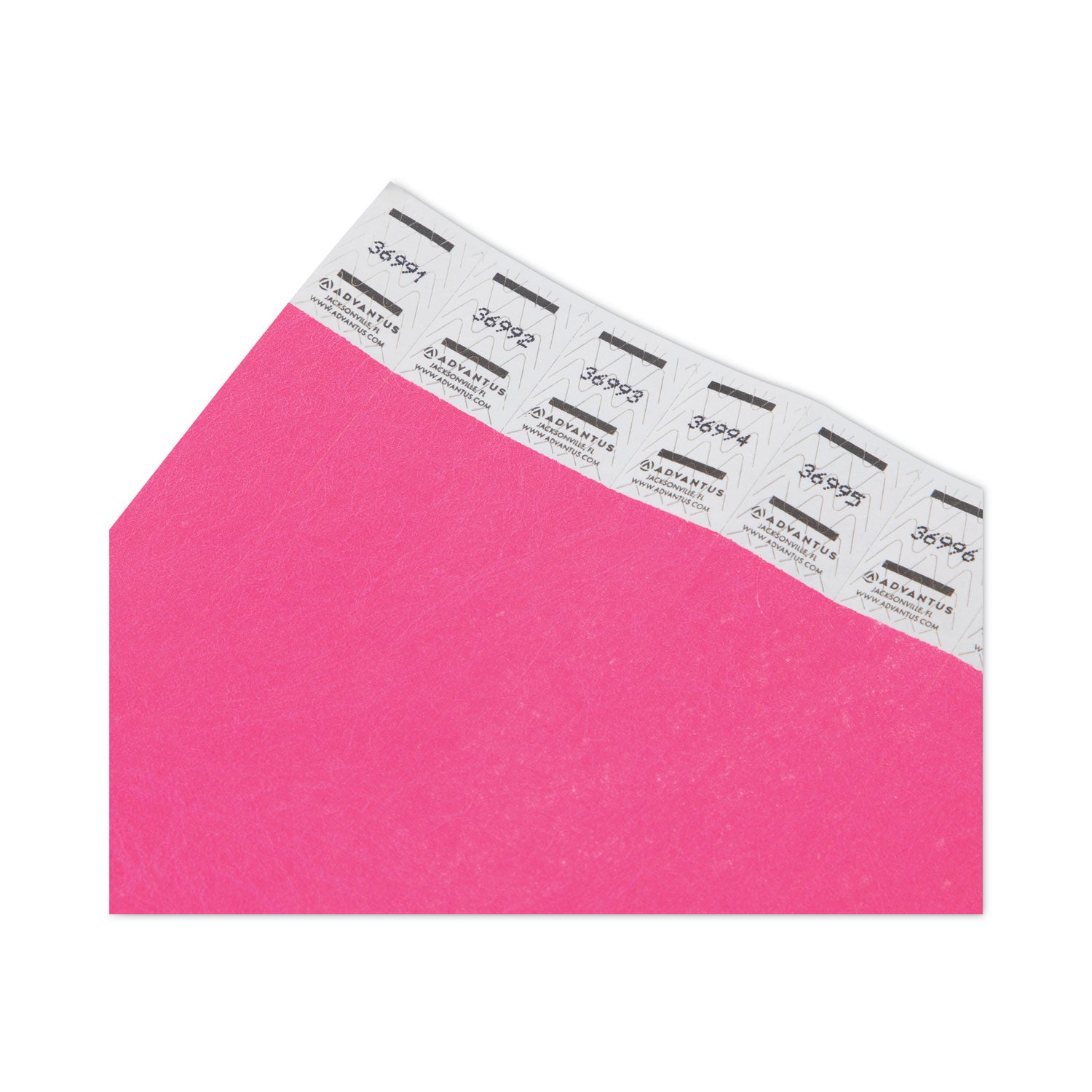 Advantus Sequentially Numbered Neon Pink Crowd Control Wristbands - 9.75 x 0.75 Inches, Pack of 500 | Perfect for Events, Concerts, Festivals and VIP Access Management