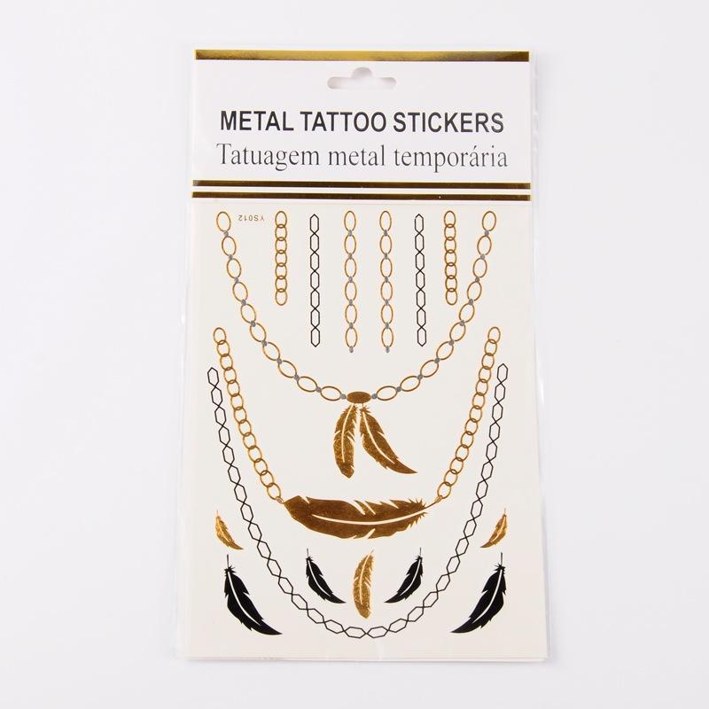 Metallic Temporary Tattoos for Women & Men - Shimmering Body Art Stickers for Parties, Festivals & Cosplay - Waterproof & Long Lasting