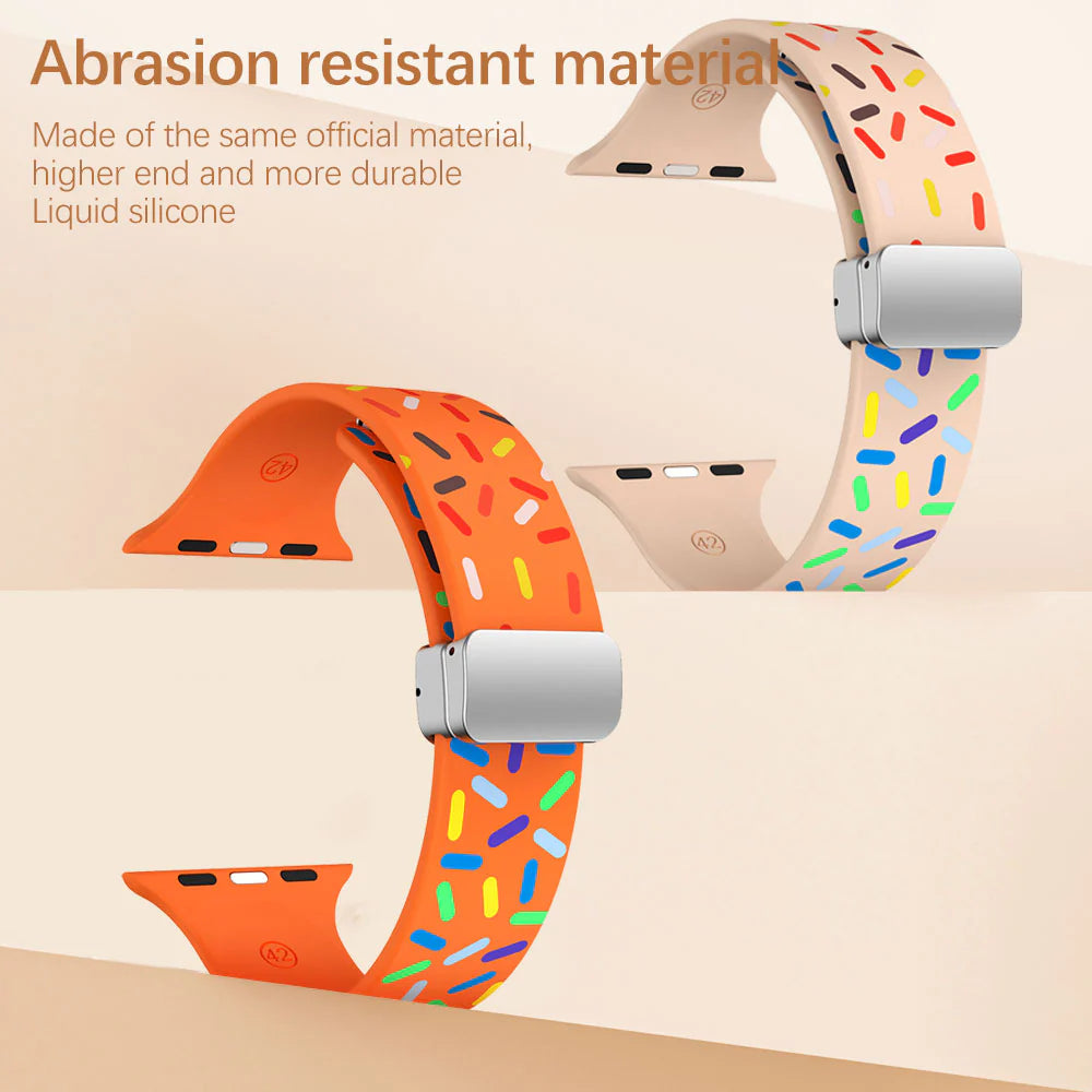 Colorful Magnetic Silicone Bracelets for Women & Men - Secure & Adjustable Rainbow Wristbands for Fitness, Yoga, and Everyday Wear