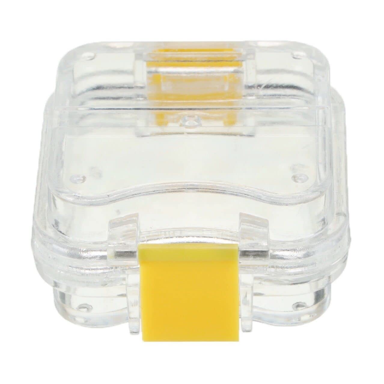 100 Pcs Dental Crown Storage Box with Membrane - Small Yellow Denture Veneer Containers for Bridges & Crowns | Perfect for Dentists, Dental Labs & Home Use