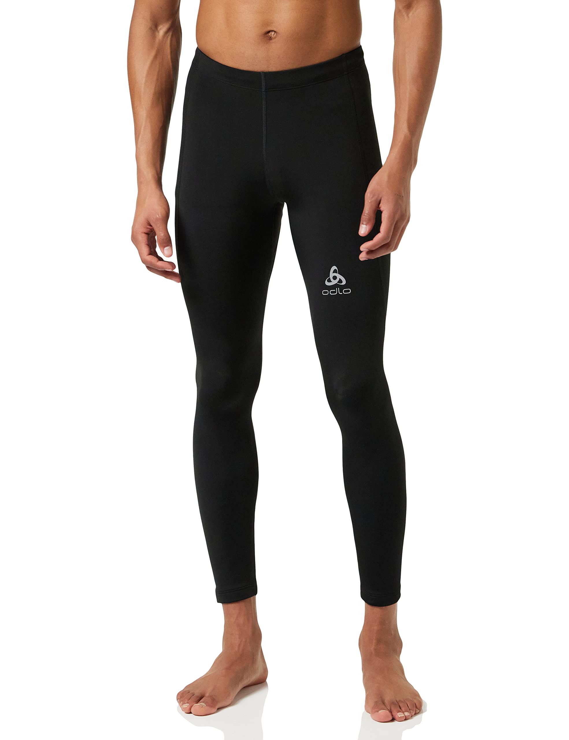 Odlo Men's Essential Warm Running Tights - Thermal Base Layer for Cold Weather Running, Cycling & Winter Sports