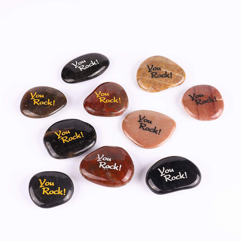 100PCS Inspirational Engraved Rocks - Motivational Stones with 