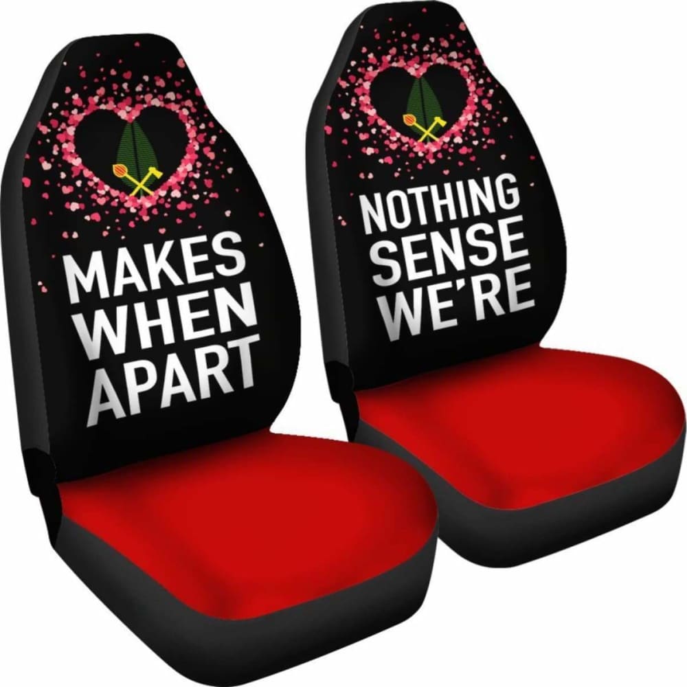 Alo Wallis and Futuna Car Seat Covers - Valentine's Day Couple Set of 2 - Waterproof & Universal Fit for Cars, SUVs, Trucks - Perfect Romantic Gift for Couples, Anniversaries, and Date Nights