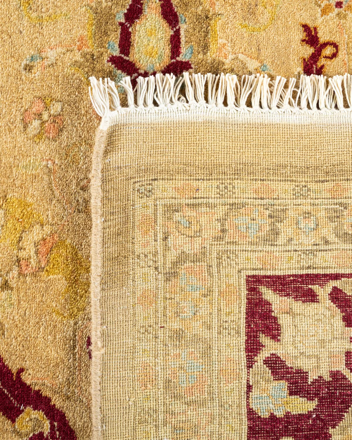Handmade Traditional Floral Mogul Yellow 8x10 Wool Area Rug - One of a Kind Hand-Knotted Solo Rugs for Living Room, Bedroom & Home Decor