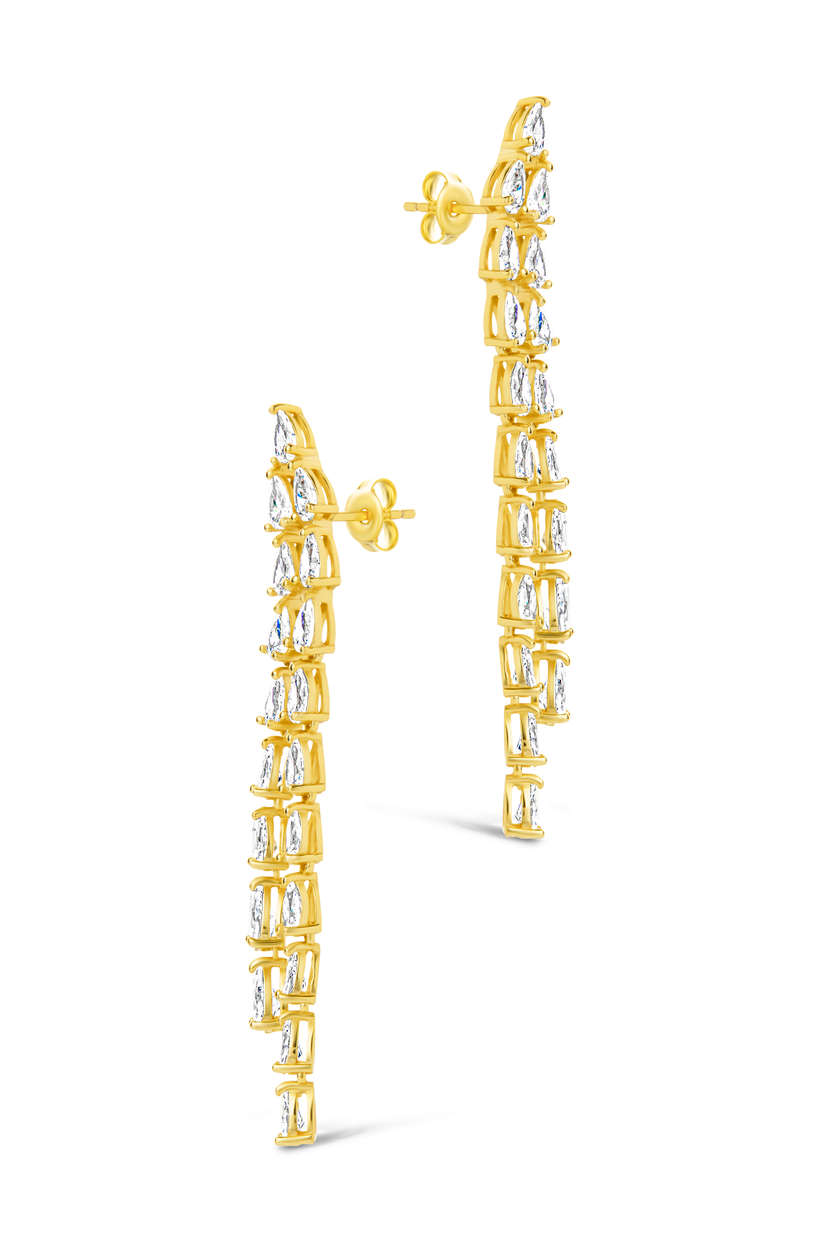 Jane CZ Layered Drop Stud Earrings for Women - Sparkling Cubic Zirconia Dangle Earrings - Perfect for Parties, Weddings & Everyday Wear