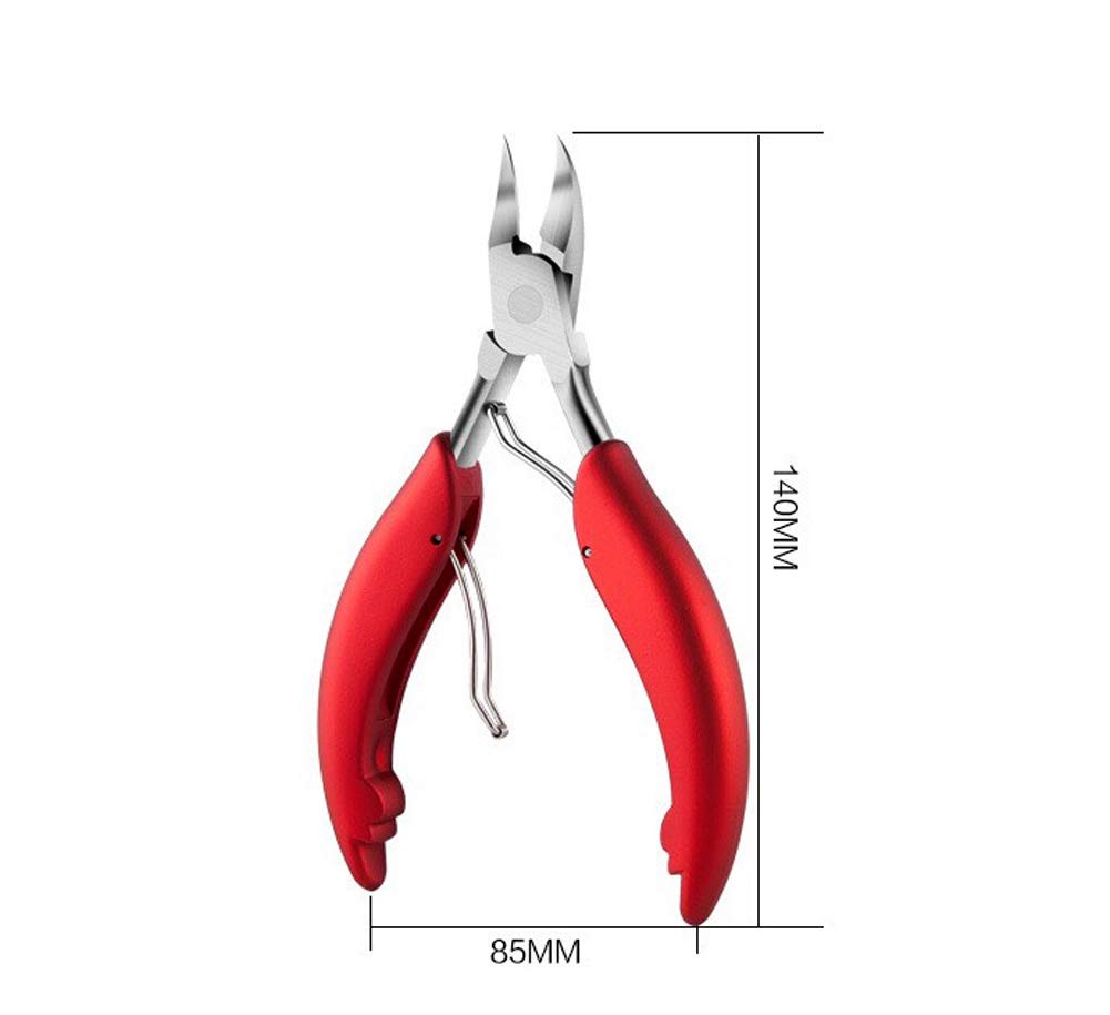 Professional Toenail Clippers for Thick & Ingrown Nails - Chiropodist-Grade Stainless Steel Nippers with Ergonomic Rubber Handle - Perfect for Seniors, Diabetics, and Fungal Nail Care at Home