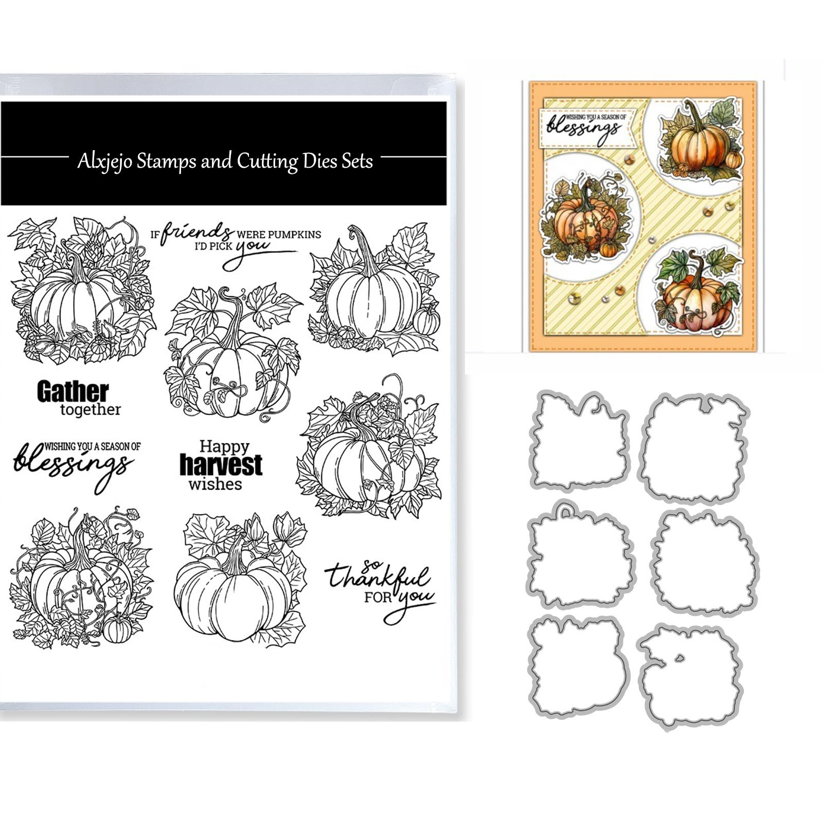 2024-2025 Newest Metal & Silicone Stamps and Dies Set for DIY Greeting Cards - Birthday, Halloween, Christmas, Thanksgiving & Festival Crafts - Perfect for Scrapbooking, Card Making and Paper Crafting Projects