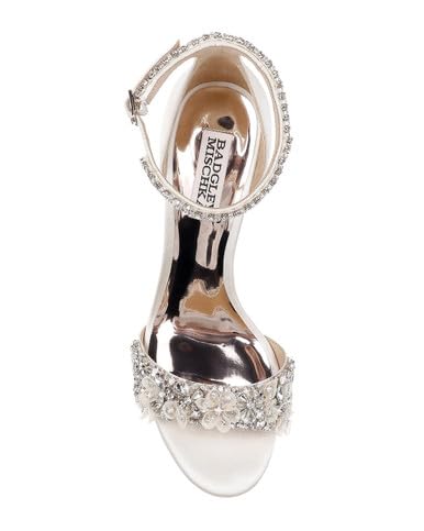 Badgley Mischka Women's Block Heel Sandals - Elegant Dressy High Heels for Weddings, Parties & Special Occasions