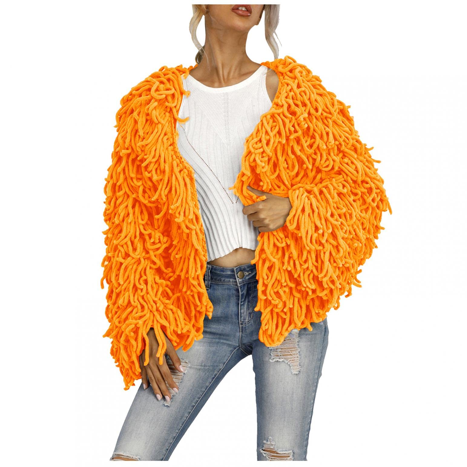 Beppter Women's Casual Fringe Sweater Jacket - Soft Hollow Knit Cardigan Coat for Ladies | Perfect for Fall Layering, Coffee Dates & Weekend Outfits