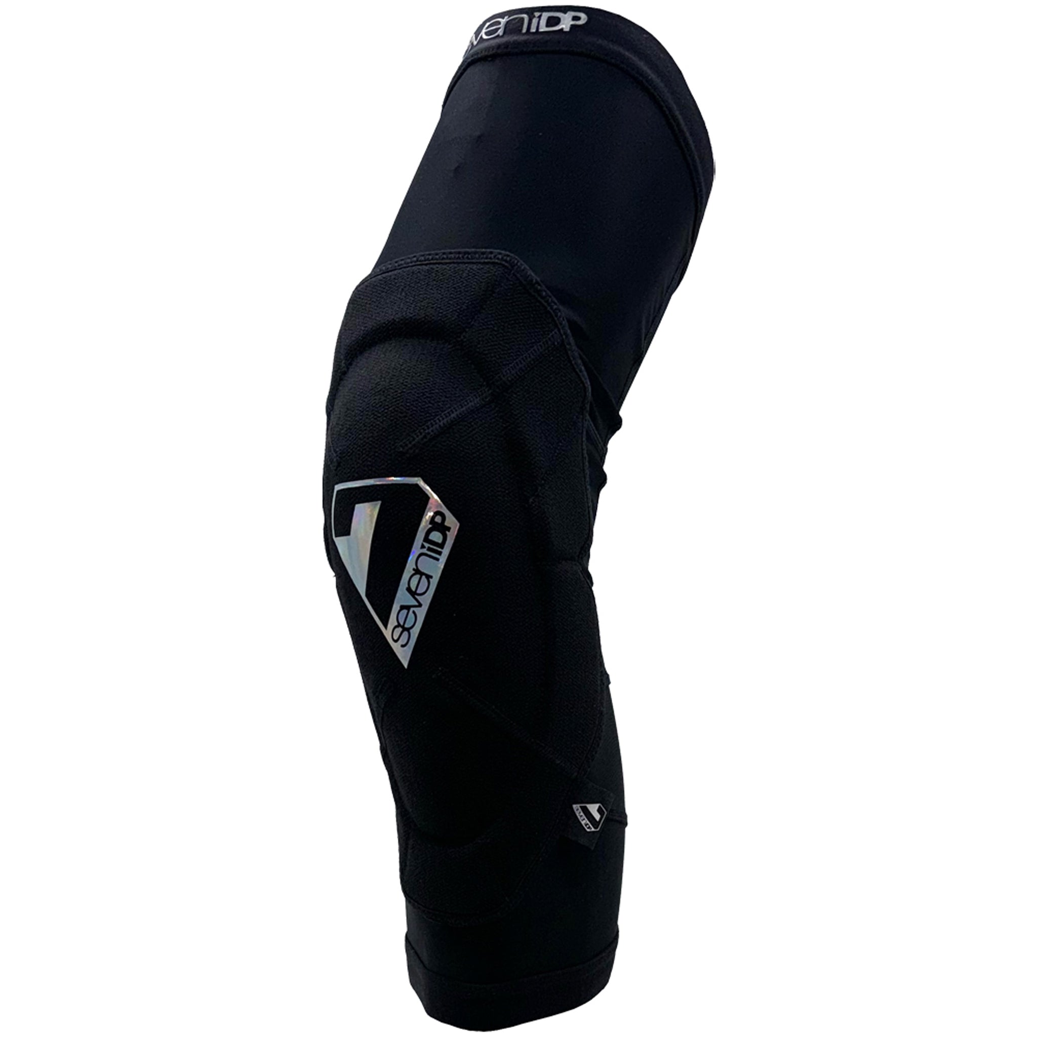 7iDP Sam Hill Knee Armor - Large Size, Black/Holographic - Motocross & Mountain Biking Protective Gear for Extreme Sports & Outdoor Adventures