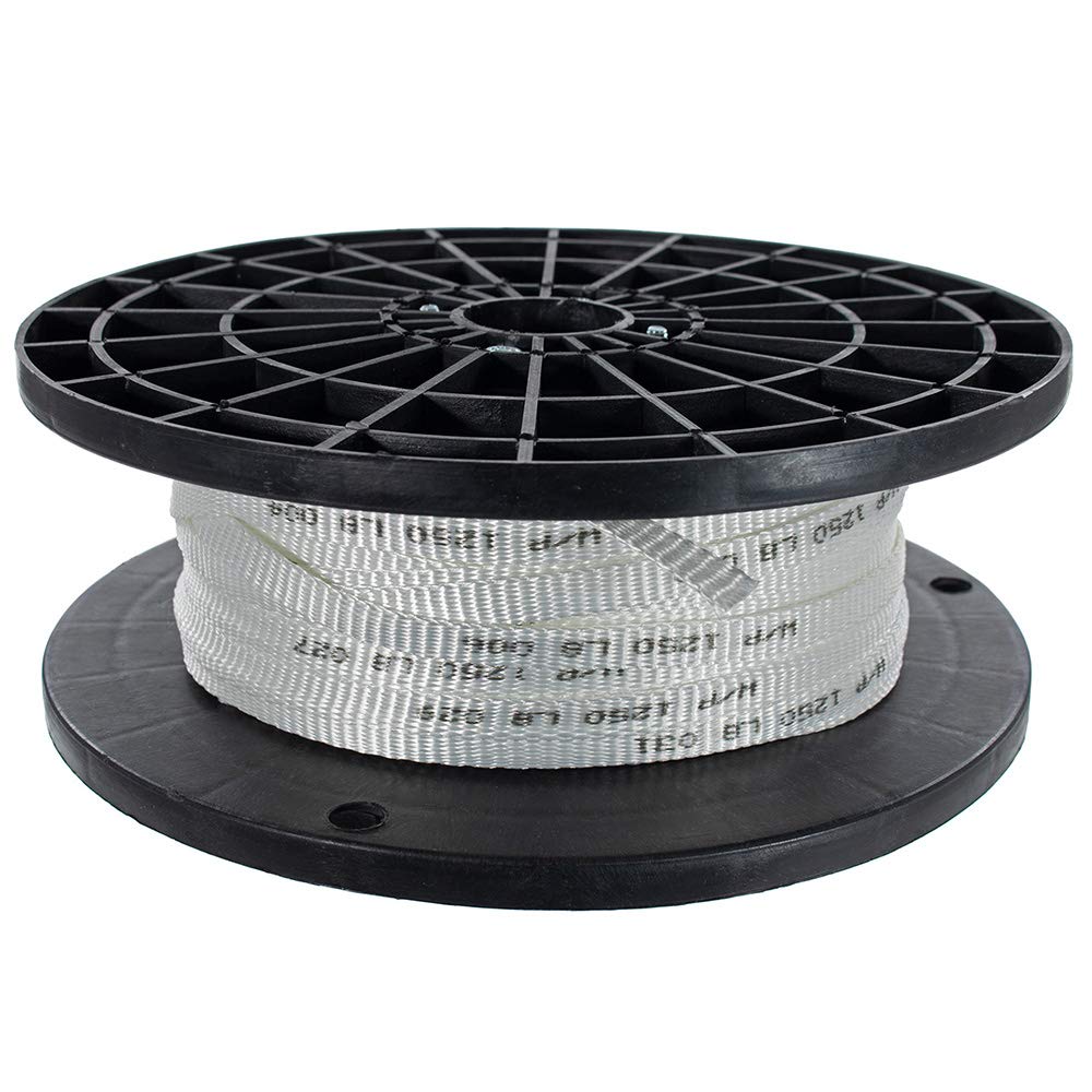 Golberg 1/2 Inch x 500 Feet Woven Polyester Cable Pulling Tape - White Printed Conduit Mule Tape for Electric Installations, Network Cabling & Fiber Optics | Professional Electrician-Grade Pull Tape for Underground Wiring, Data Centers & Telecom Projects