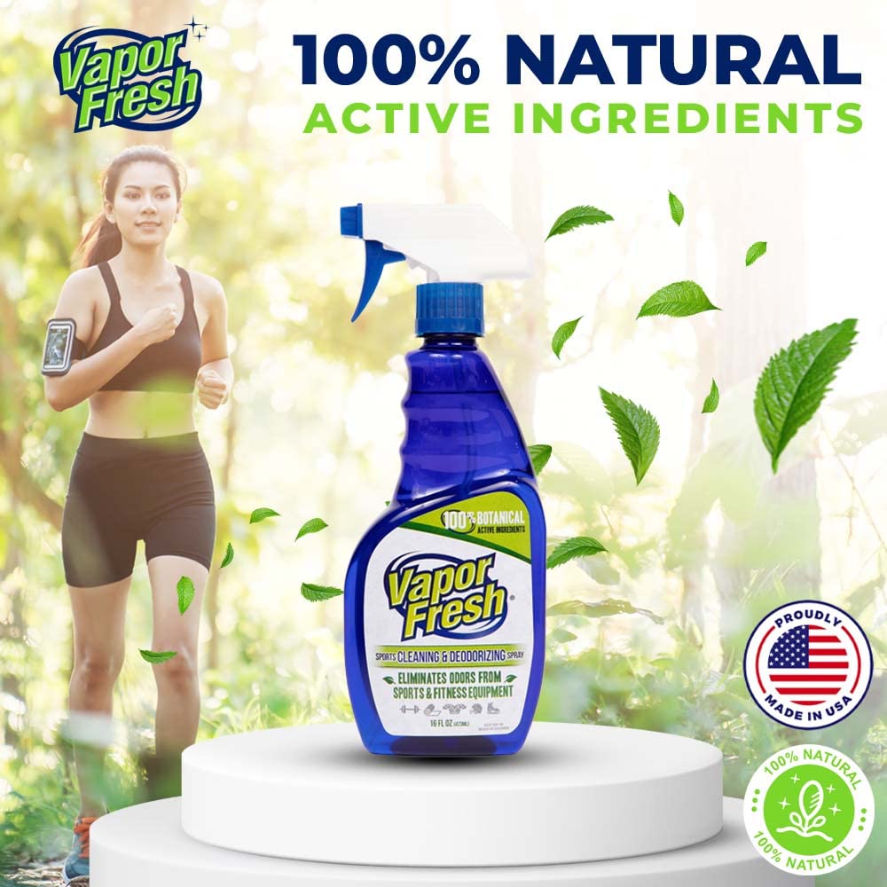Natural Sports Gear Odor Eliminator Spray - Plant-Based Cleaner & Deodorizer for Boxing Gloves, Gym Equipment, Shoes & More | 16 Fl Oz (3-Pack) | Perfect for Athletes, Gym Enthusiasts & Active Lifestyles