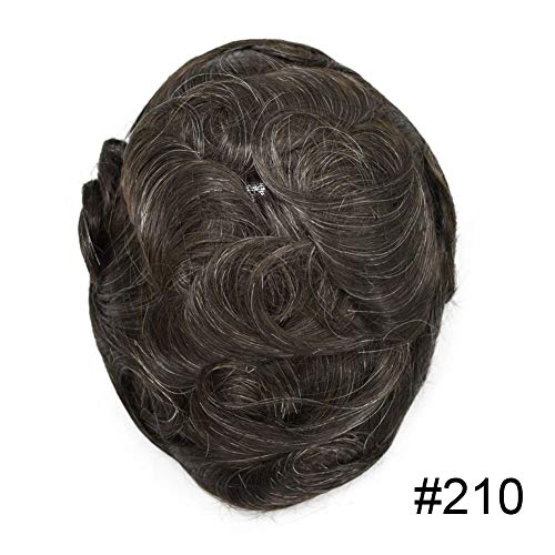 #210 2# DARKEST BROWN WITH 10% SYNTHETIC GREY-120% medium light to medium density