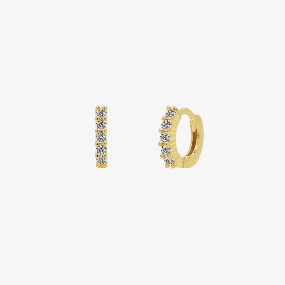 Crown Huggie Earrings for Women - 14K Gold Plated Small Hoop Earrings for Everyday Wear | Perfect for Gifts, Parties & Special Occasions