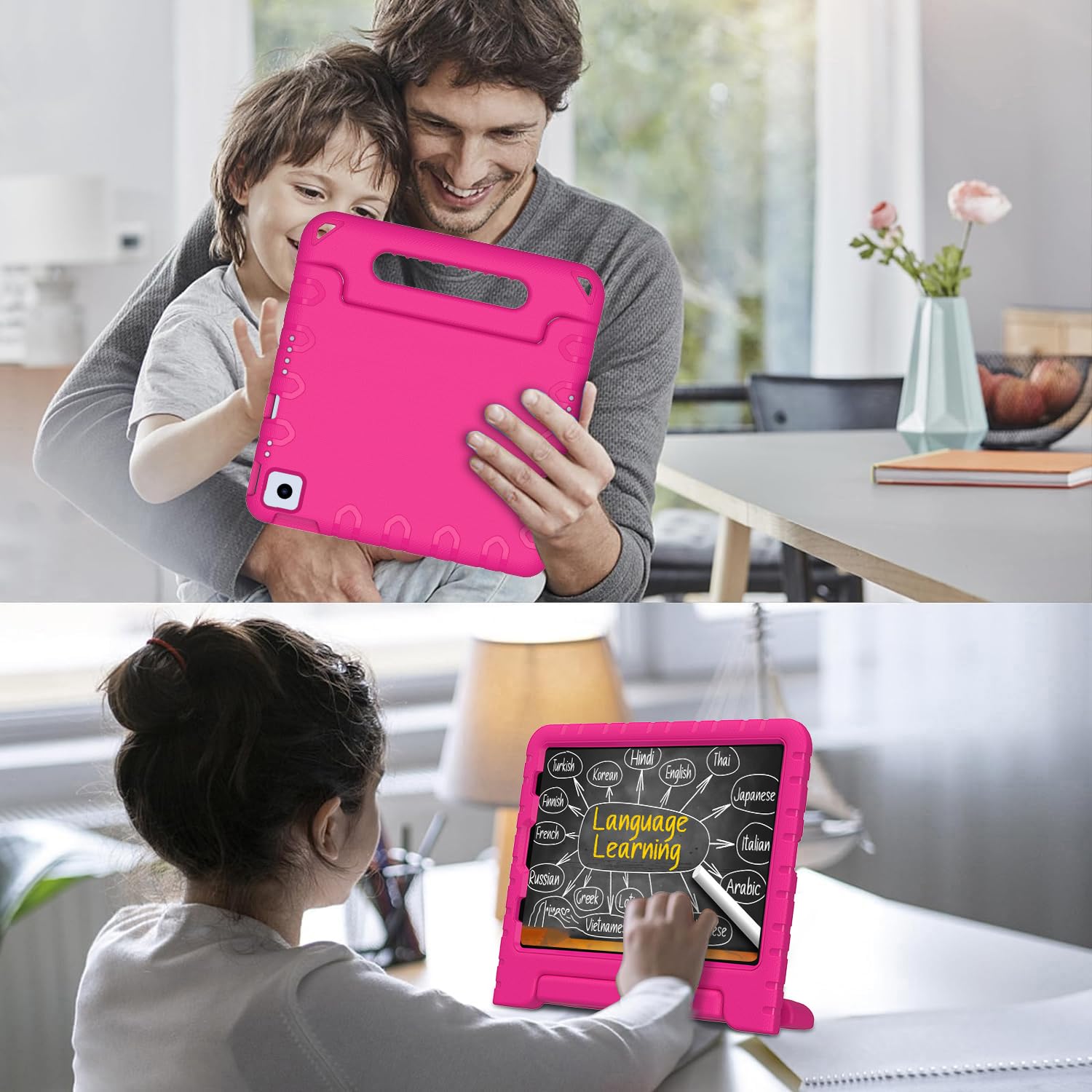 BMOUO Shockproof Kids Protective Case for iPad Air 11-inch M3 (2025) & M2 (2024) | iPad Air 5th Gen (2022) & 4th Gen (2020) 10.9