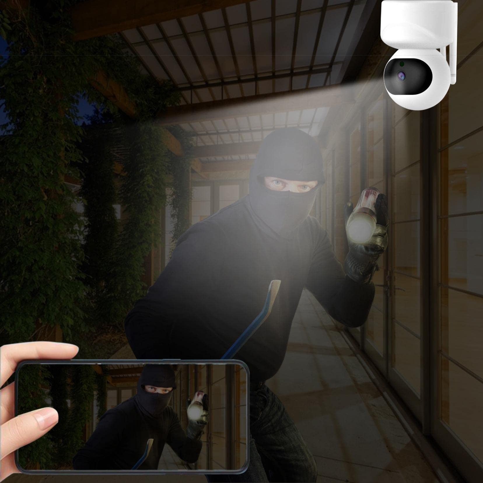 HD WiFi Indoor Security Camera with Motion Detection & Night Vision - 2.4GHz Wireless, 2-Way Audio for Home, Baby, Pet & Elderly Monitoring | Ideal for Nursery, Living Room & Front Door Surveillance