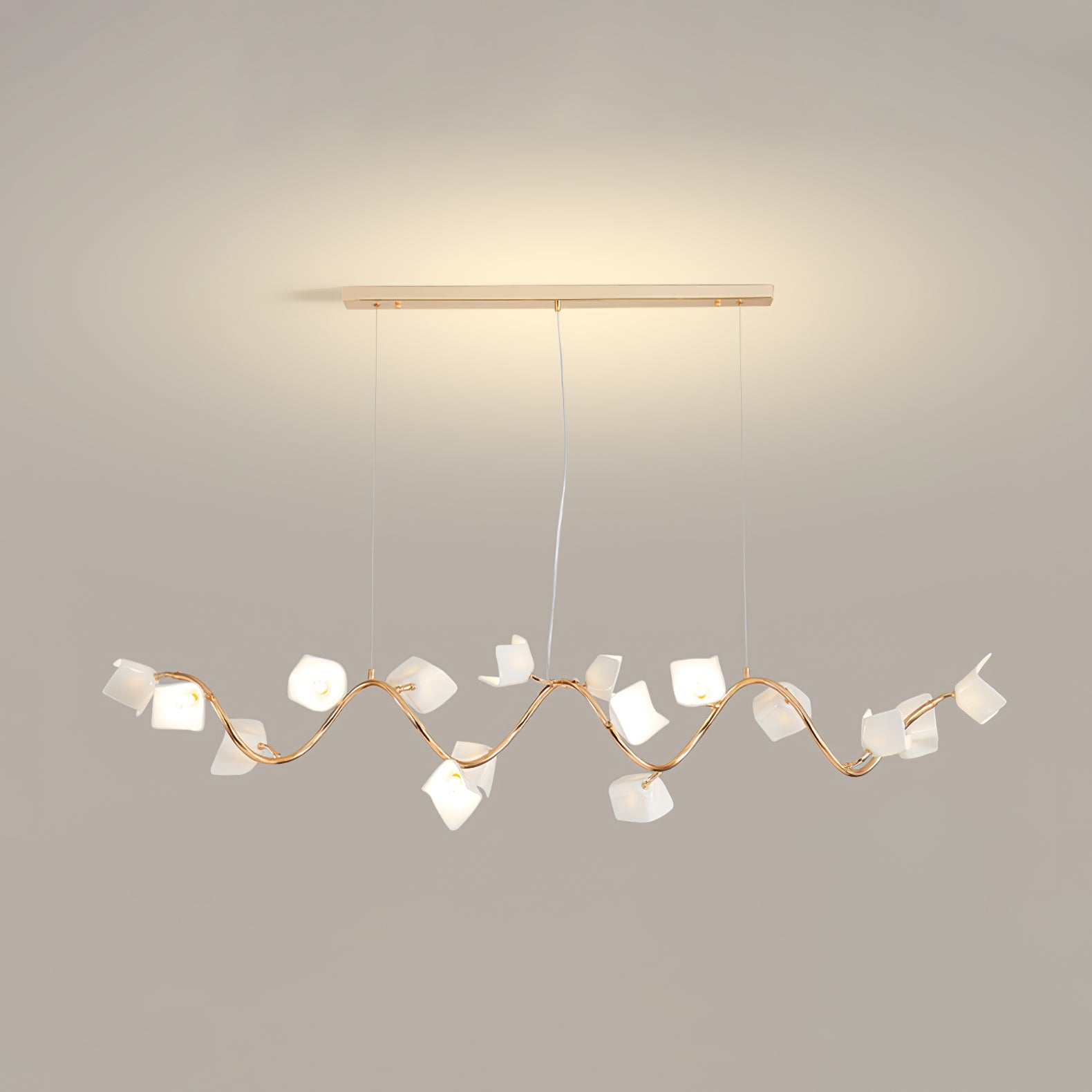 Mistral Flora Chandelier - Elegant Crystal Ceiling Light Fixture for Dining Room & Living Room | Modern Floral Design Lighting for Home Decor