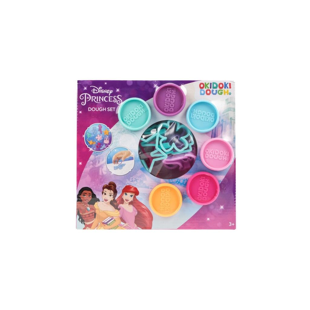 Disney Princess Okodoki Dough & Shapes Set (DP60155) - Creative Play Dough Kit for Kids, 10+ Fun Shapes - Perfect for Birthday Gifts & Preschool Learning Activities