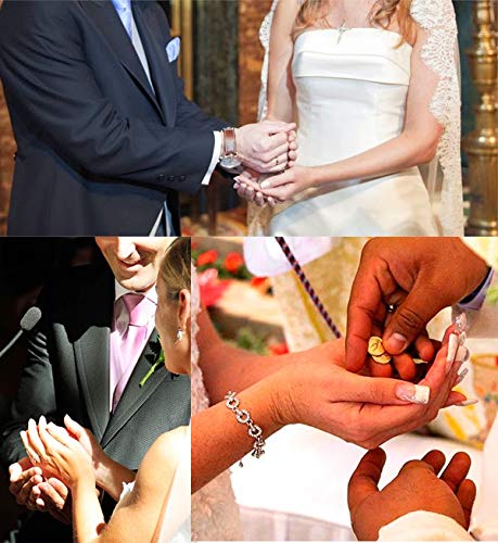 Wedding Unity Coins Keepsake Box with Rhinestones - Gold for Wedding Ceremonies
