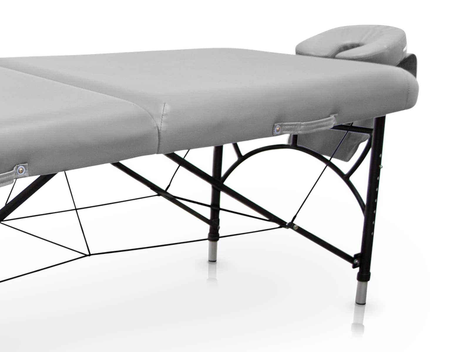 QUIRUMED Easy Force Aluminum Folding Massage Table - Adjustable Height, Lightweight (210kg Capacity) - Professional Leatherette Surface with High-Density Foam - Perfect for Spa, Home Massage & Physical Therapy Sessions