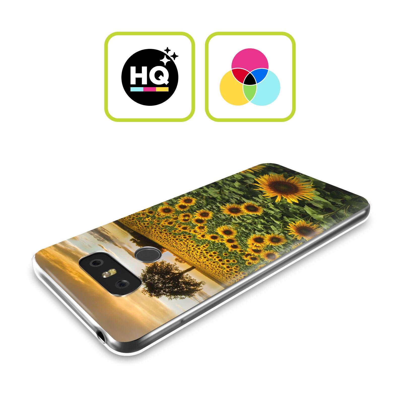 Head Case Designs LG G8 ThinQ Case - Officially Licensed Sunflower Field Floral Soft Gel Phone Cover for Everyday Protection & Style