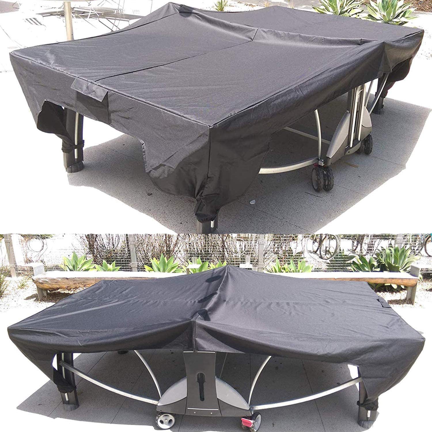 **Waterproof Outdoor Ping Pong Table Cover - Heavy-Duty Protective Cover for Foldable & Upright Table Tennis Tables | Perfect for Patio, Backyard & Garage Use**