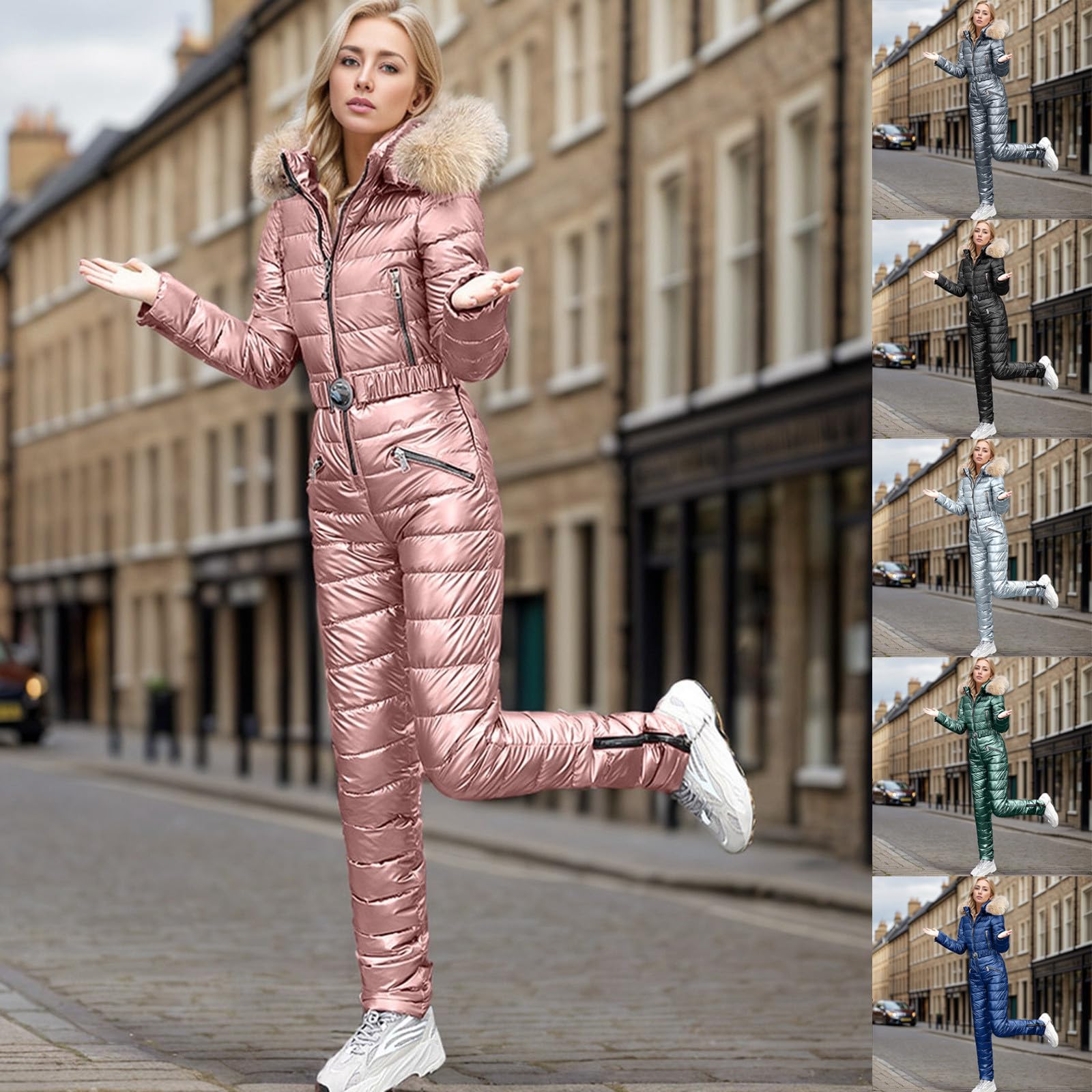 Women's Waterproof Insulated Ski Suit - Winter One Piece Snowsuit for Outdoor Sports & Snowboarding | Thermal Snow Jacket for Skiing, Snowmobiling & Cold Weather Activities