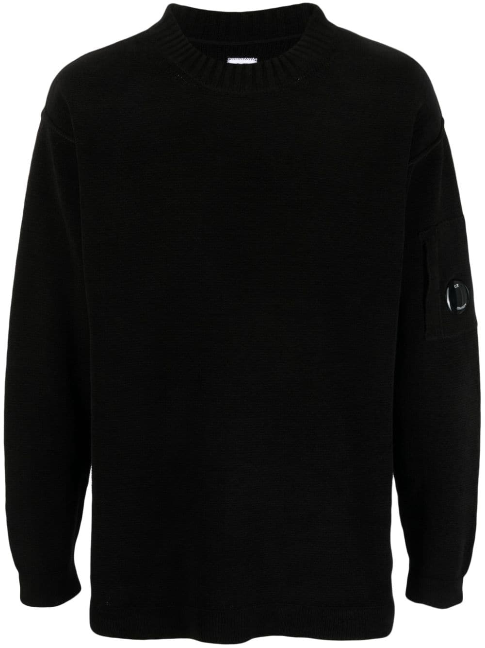 C.P. Company Men's Black Sweater - Premium Knit Pullover for Casual Wear & Street Style Fashion