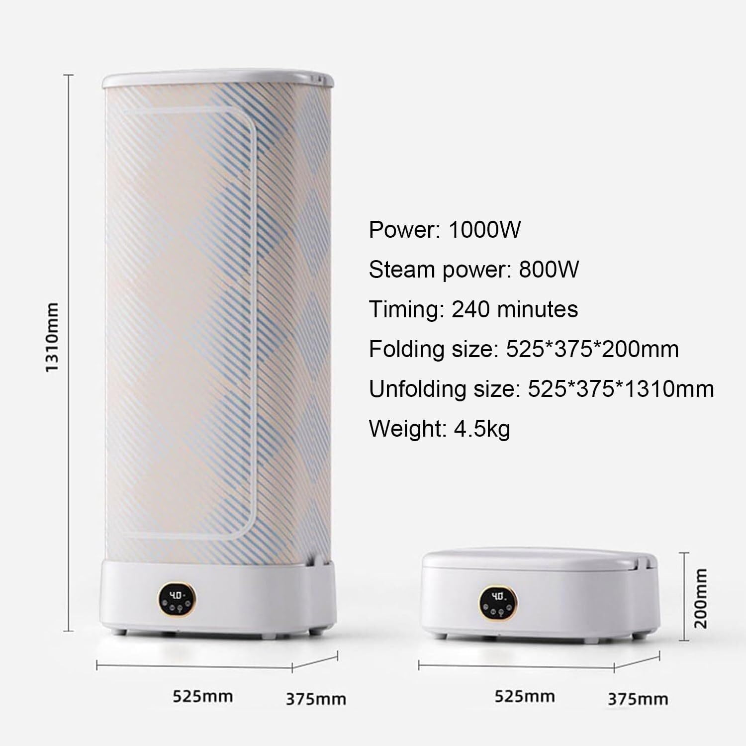 Portable Electric Clothes Dryer with Auto Ironing - Compact Steam Drying Smart Machine for Travel, RV & Home Use - Perfect for Lightweight Clothing & Quick Drying on the Go