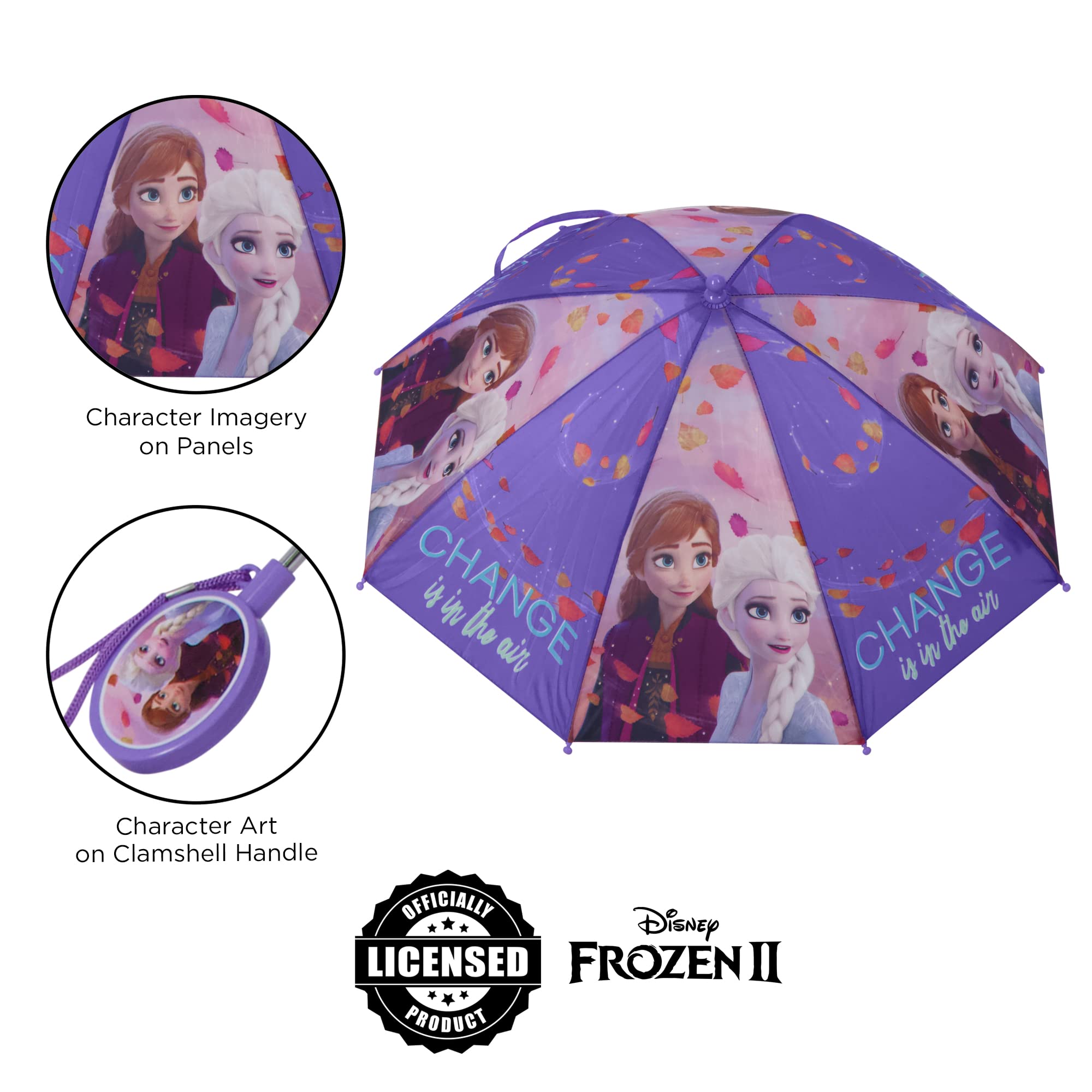 Disney Frozen Elsa & Anna Kids Raincoat and Umbrella Set - Waterproof Girls Rainwear for Ages 4-7 | Perfect for School, Outdoor Play & Rainy Day Adventures
