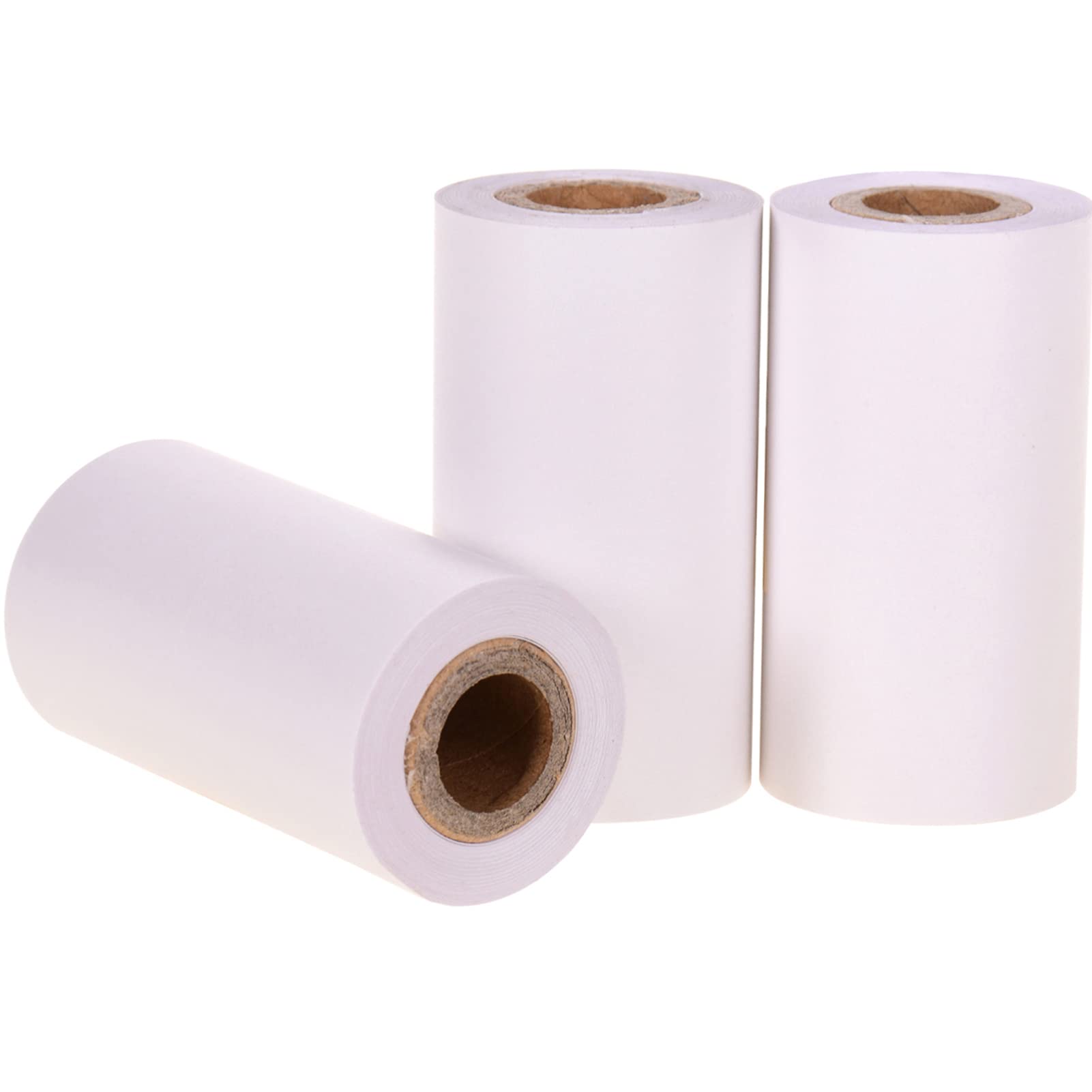 Fesjoy BPA-Free Thermal Paper Roll - 10-Year Long-Lasting White Blank Sticky Paper, 5730mm (2.171.18in), 3 Rolls for Thermal Printers - Perfect for Receipts, Labels & POS Systems