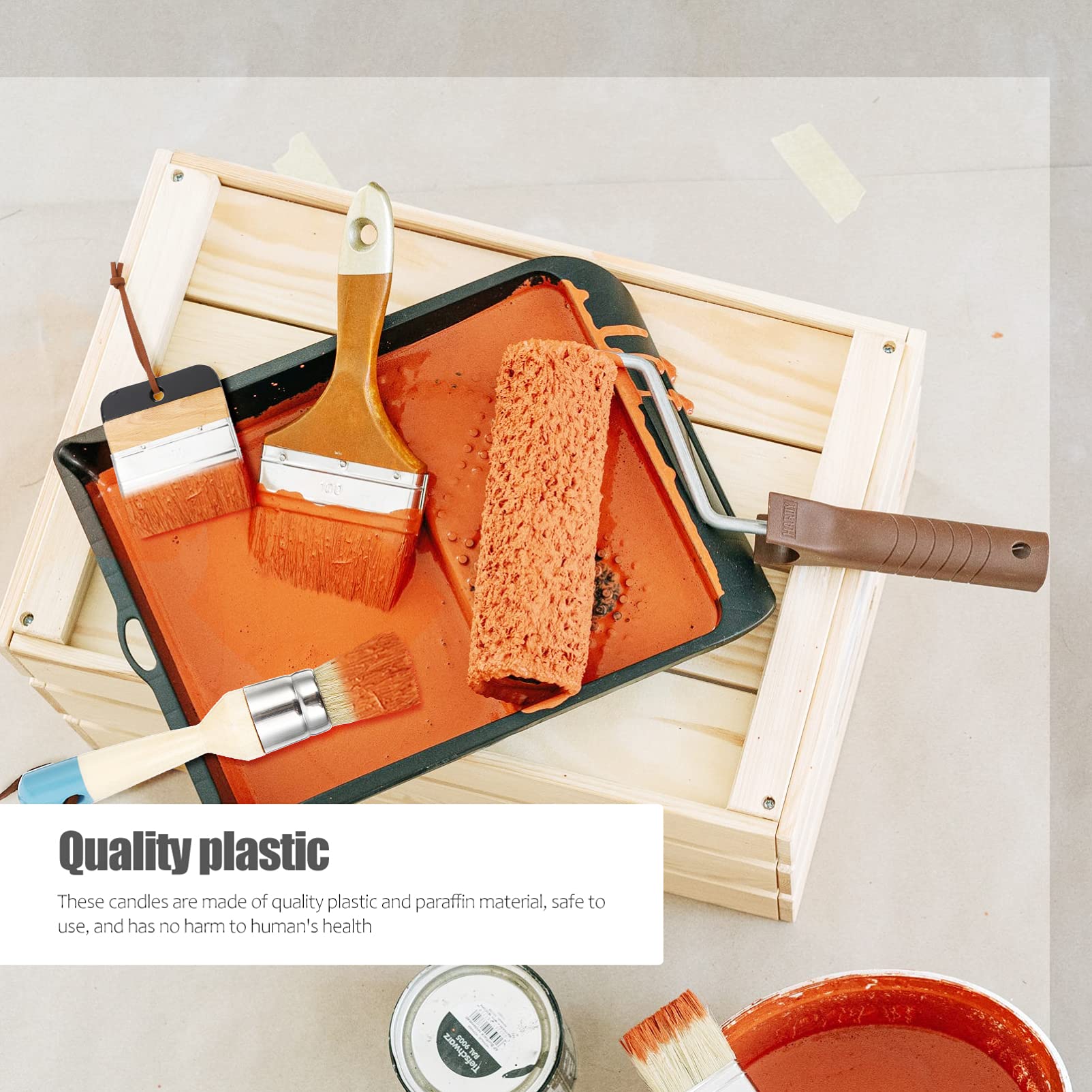 Wood Handle Paint Brush for Oil, Wax & Glue - Home Decor & Art Projects