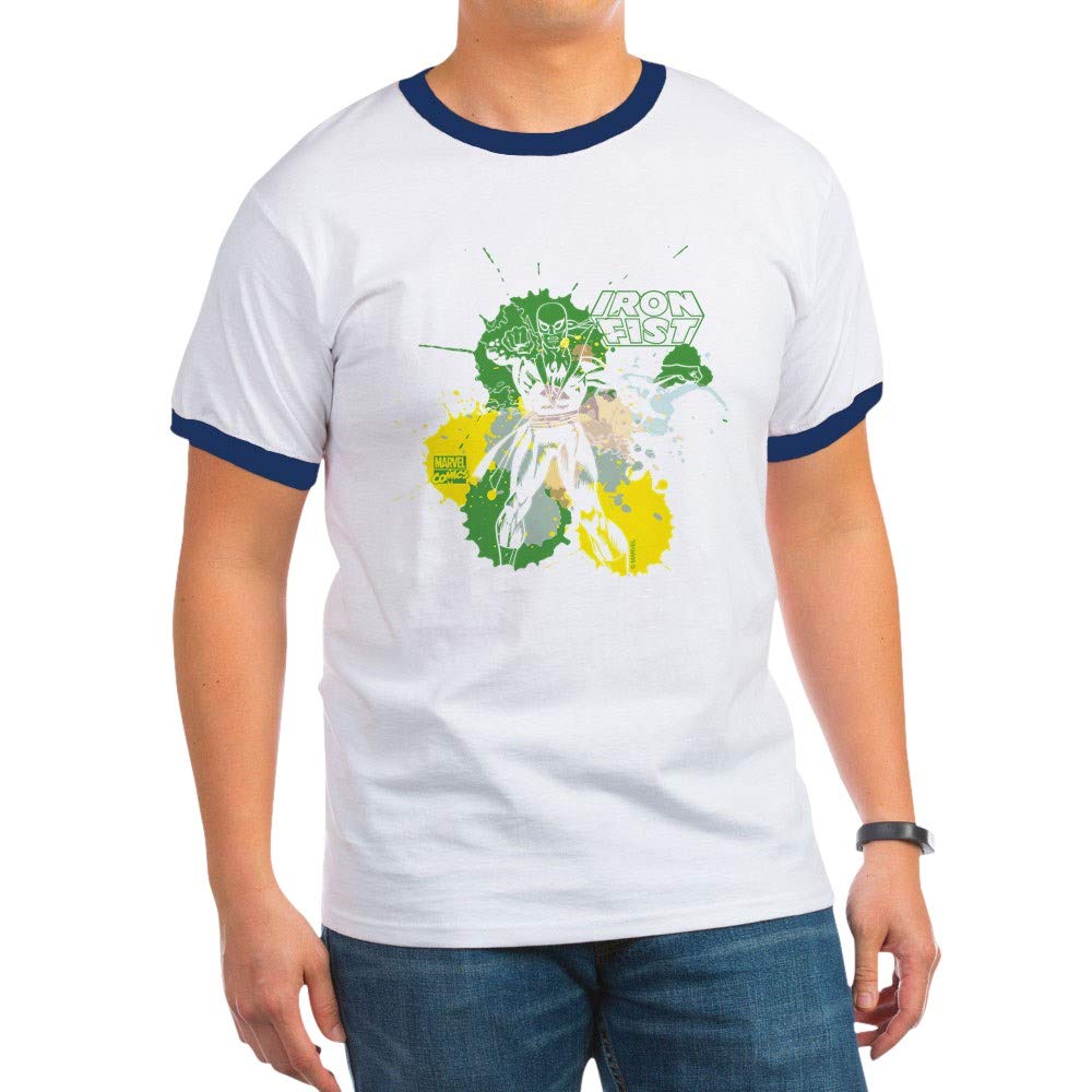 Iron Fist Ringer T-Shirt | Vintage Style Graphic Tee for Men & Women | Perfect for Casual Wear, Concerts, and Retro Fashion