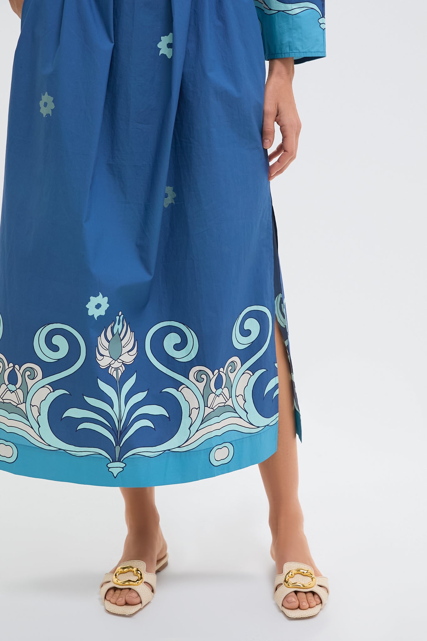 Blue Tiles Inae Dress - Elegant Floral Summer Dress for Women | Perfect for Beach Vacations, Date Nights & Casual Outings