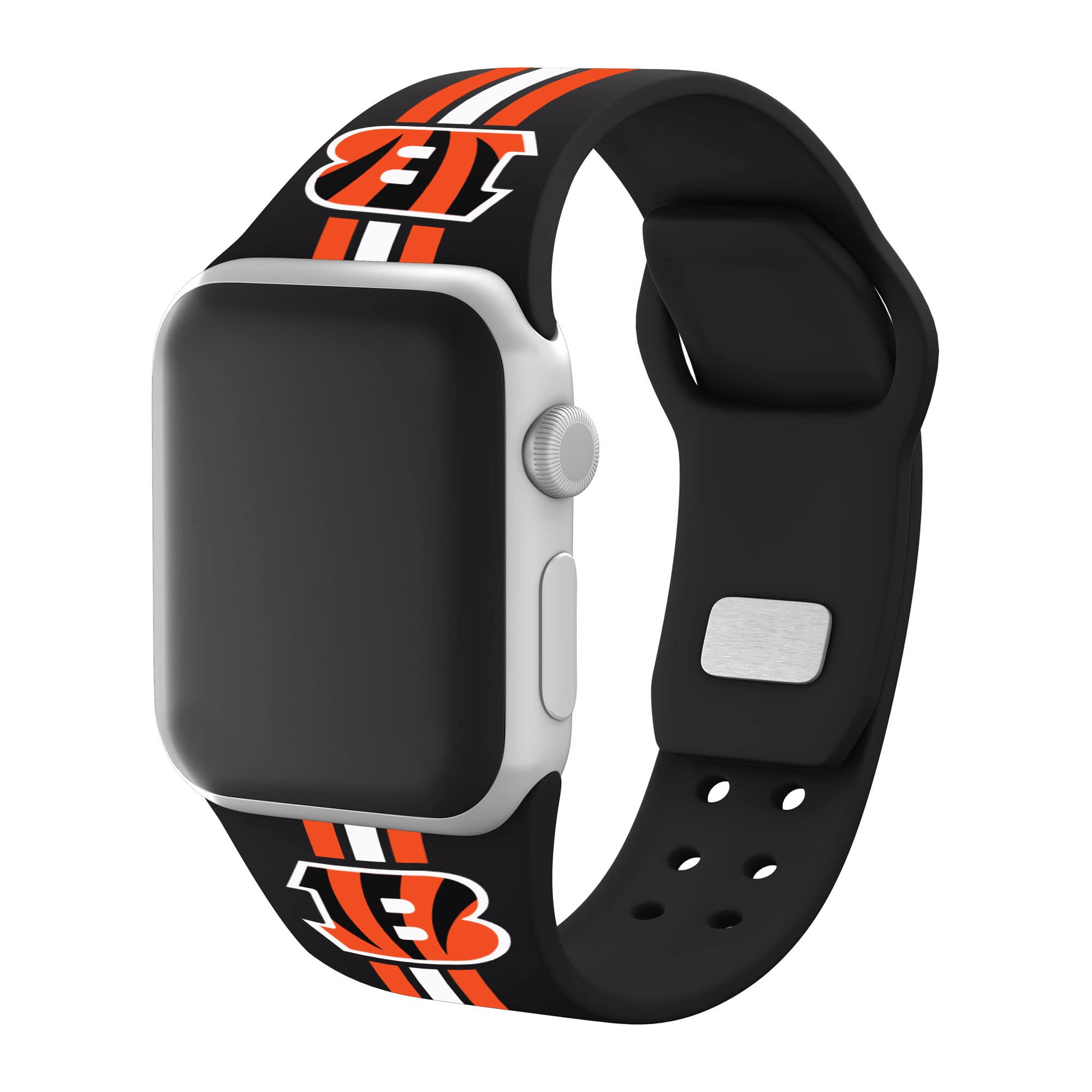 Game Time Cincinnati Bengals HD Watch Band Compatible with Apple Watch - Stylish Sports Accessory for NFL Fans & Fitness Tracking
