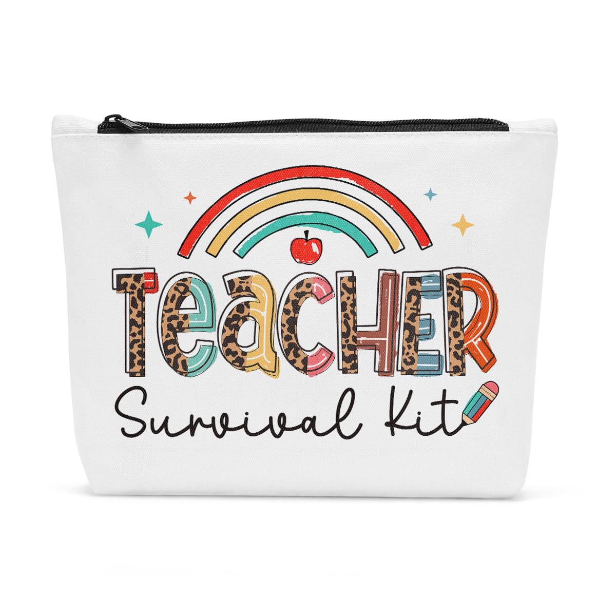 **Best Teacher Gifts for Women - Cute Makeup Bag (10x7.5x2 inches) - Perfect Teacher Appreciation, Birthday & Thank You Gift - Ideal for School, Classroom & Everyday Use**