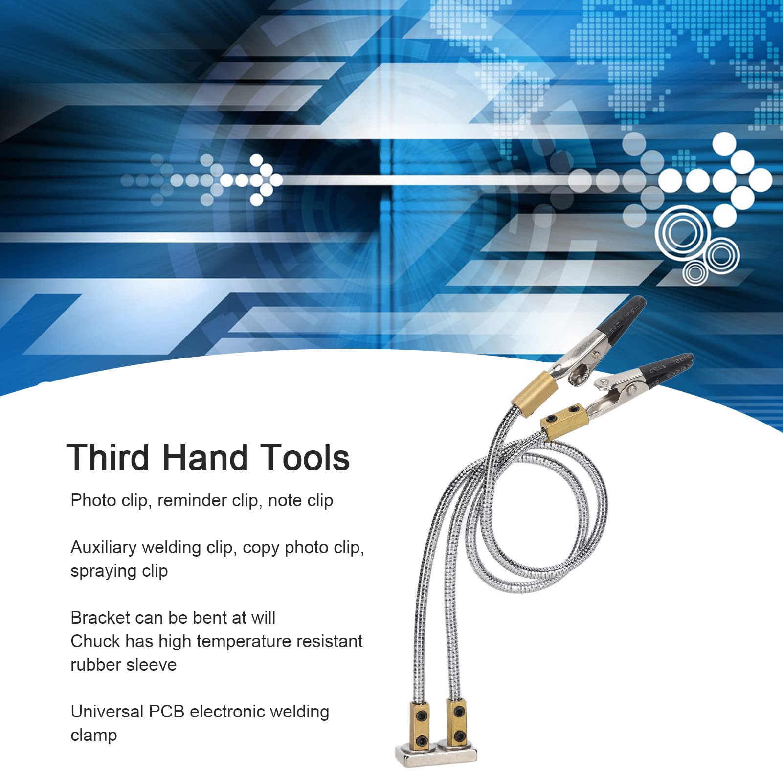 Soldering Third Hand Tool with Magnifying Glass - Alloy Steel Helping Hands for Electronics Repair, PCB Assembly, Jewelry Making & Arts Crafts - Perfect for DIY Projects & Hobbyists