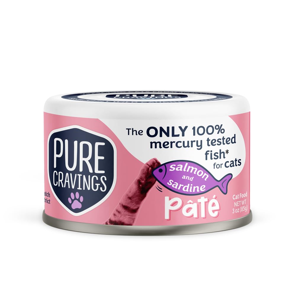 Premium Grain-Free Wet Cat Food Variety Pack - 12 Cans (3X Tuna/Salmon, 3X Tuna/Pumpkin, 3X Tuna/Sardine, 3X Salmon/Sardine) | 100% Mercury-Tested, High Protein, Non-GMO, Moist Pate for Adult Cats - Perfect for Mealtime, Travel & Picky Eaters
