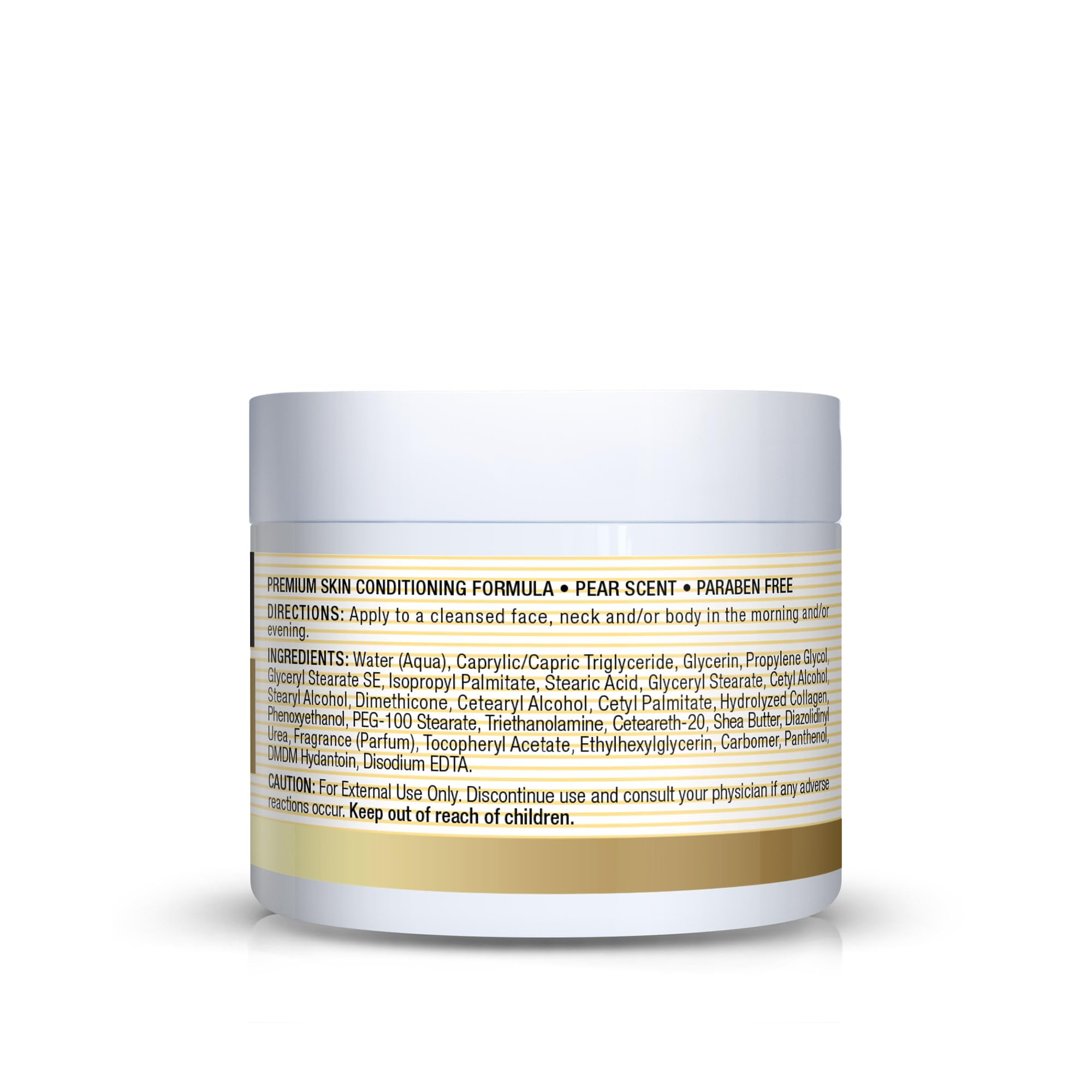 MASON NATURAL Premium Collagen Anti-Aging Face & Body Cream - Intense Hydration & Firming Moisturizer with Pear Scent, Paraben Free, 2 Oz (3-Pack) | Daily Skincare Routine for Women & Men, Perfect for Dry Skin & Wrinkle Reduction