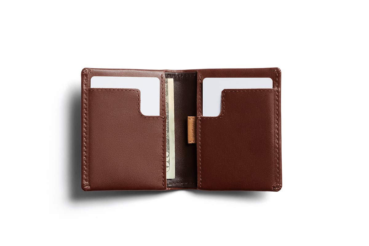 Bellroy Slim Sleeve - Ultra Thin Minimalist Leather Wallet for Men & Women | Holds 12 Cards & Cash | RFID Protection | Perfect for Everyday Carry, Travel & Business