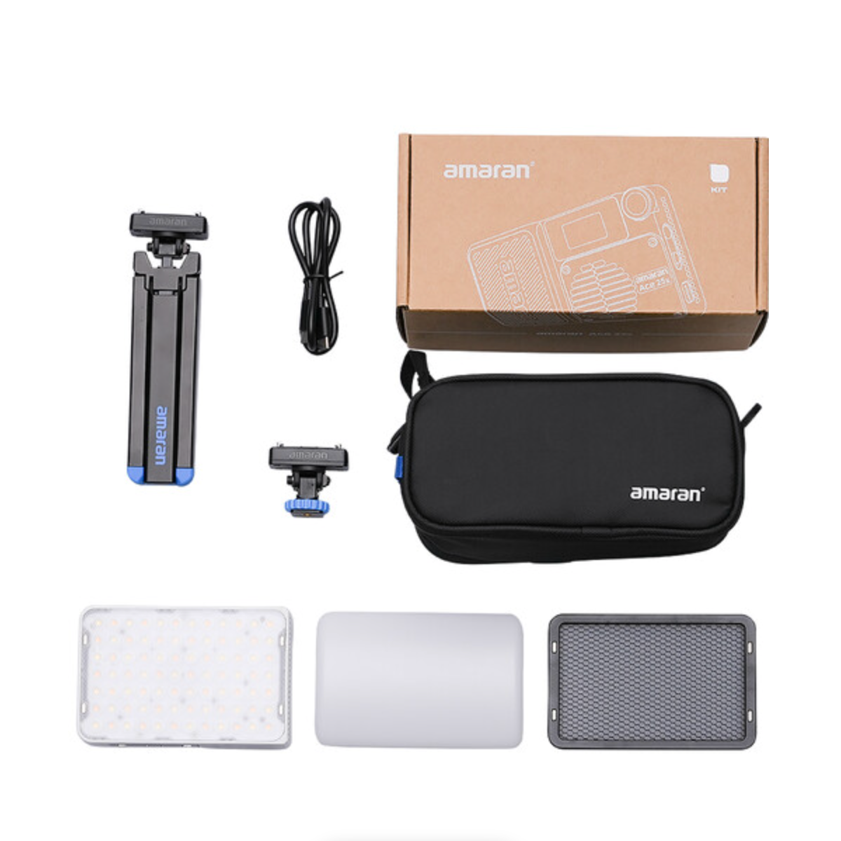 Amaran Ace 25x Bi-Color LED Light Panel - Professional Photography & Video Lighting Kit with Adjustable Color Temperature (3200K-5600K) - Perfect for YouTube, TikTok, Live Streaming, and Studio Production