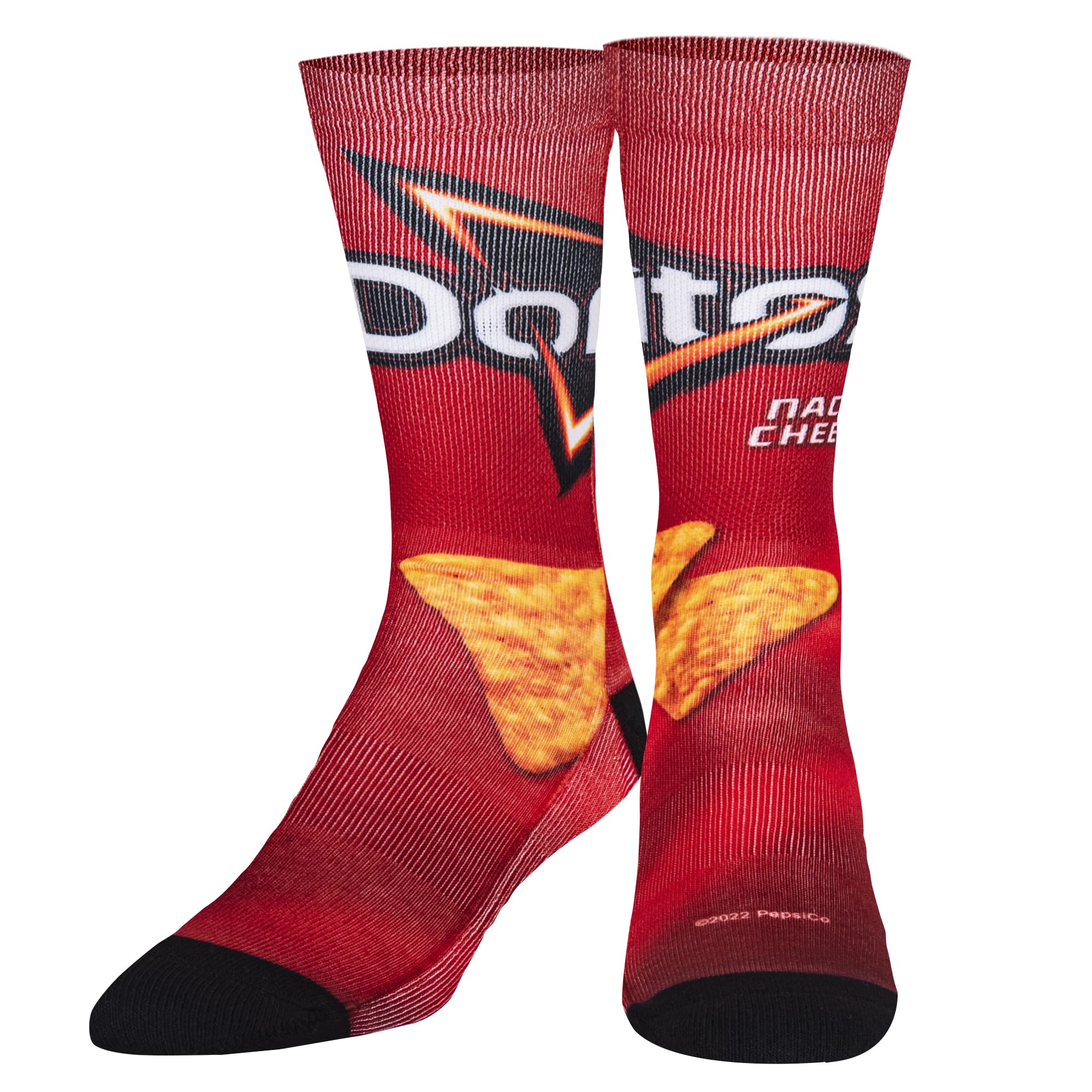 Odd Sox Fun Crew Socks for Men - Nacho Snacks, Doritos & Cheetos Print Novelty Socks - Perfect for Gifts, Cosplay & Casual Wear